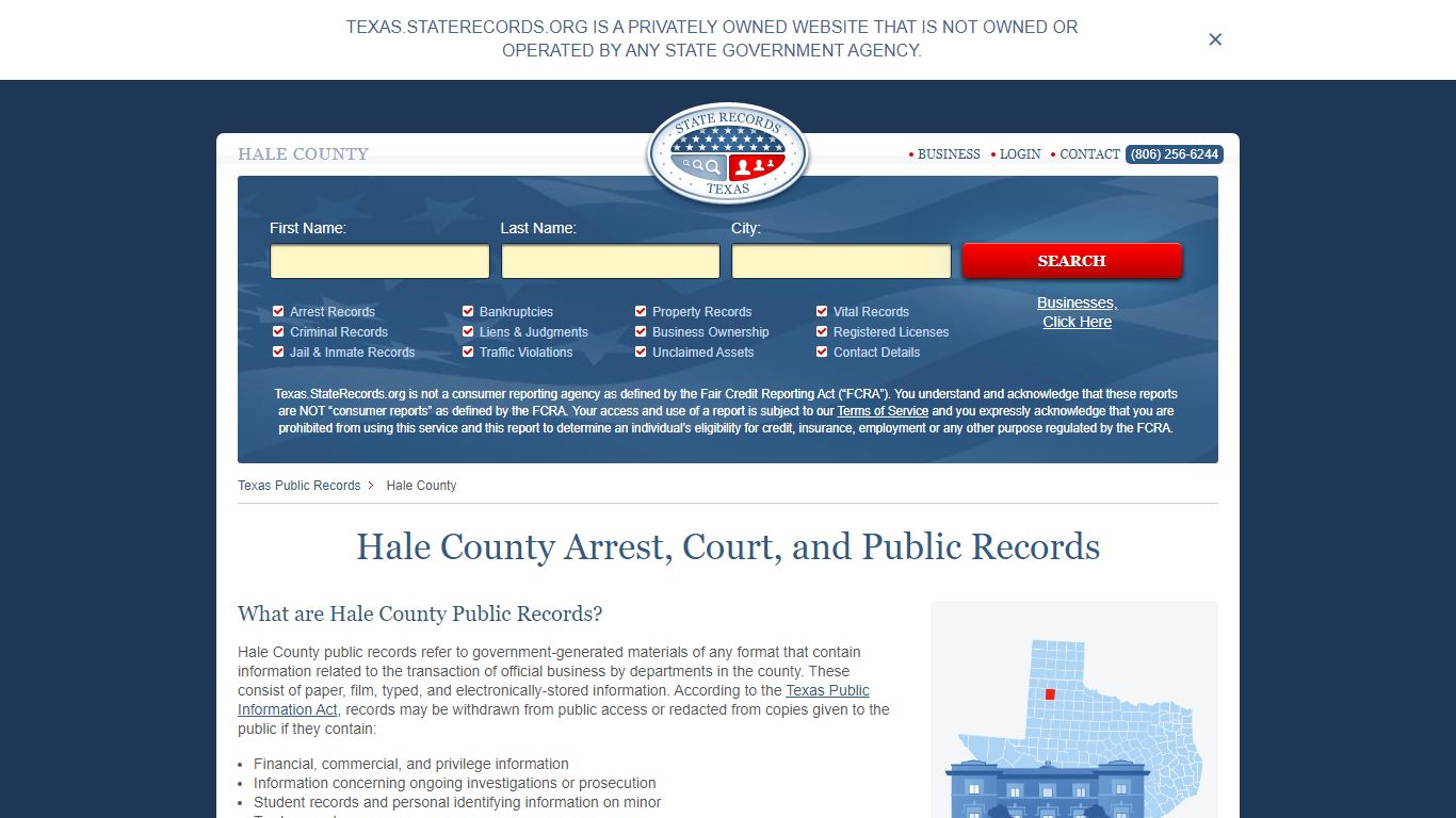 Hale County Arrest, Court, and Public Records